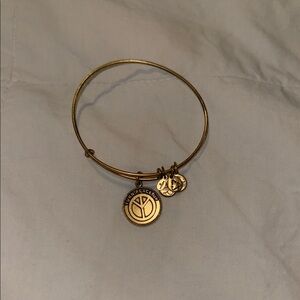 Alex and Ani Gold Peace Symbol Bracelet